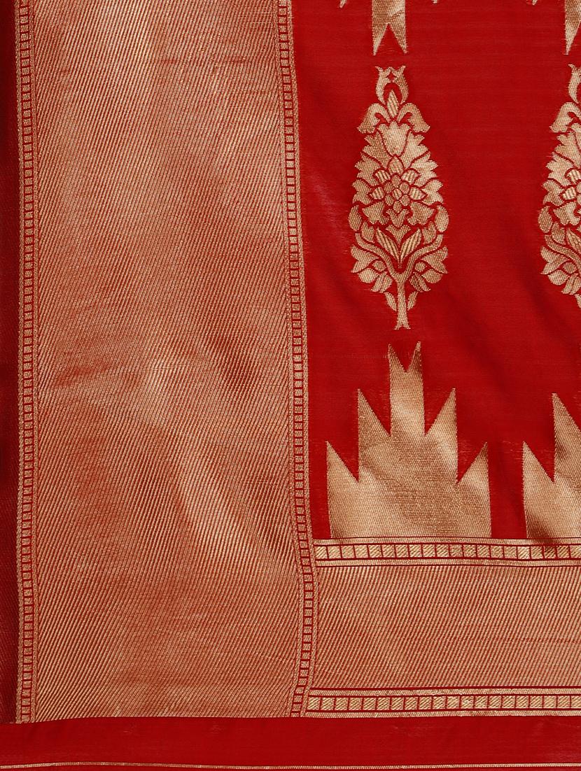 half & half banarasi saree with blouse - 17537661 - Zoom Image - 4
