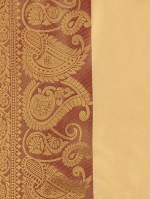 solid bordered saree with blouse - 17537668 - Standard Image - 4