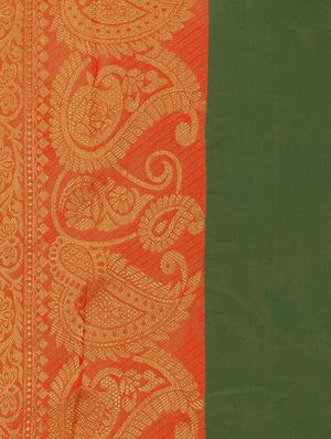 solid bordered saree with blouse - 17537669 - Standard Image - 4