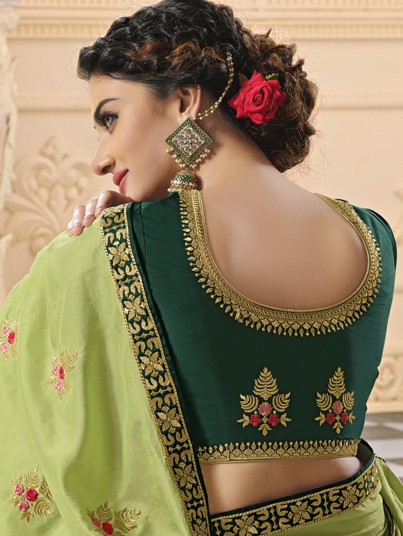embroidered pre-stitched saree - 17537716 - Zoom Image - 3