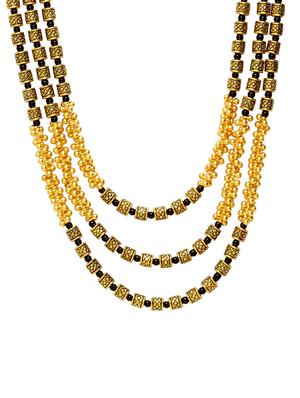 gold brass long necklace - 17537809 - Standard Image - 3