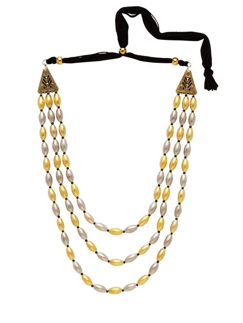 silver brass long necklace - 17537813 - Standard Image - 1