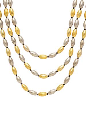 silver brass long necklace - 17537813 - Standard Image - 2