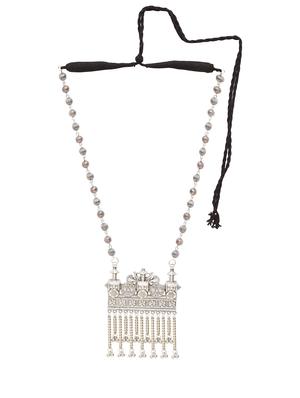 silver brass long necklace - 17537815 - Standard Image - 2