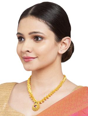 gold plated short necklace - 17537822 - Standard Image - 3