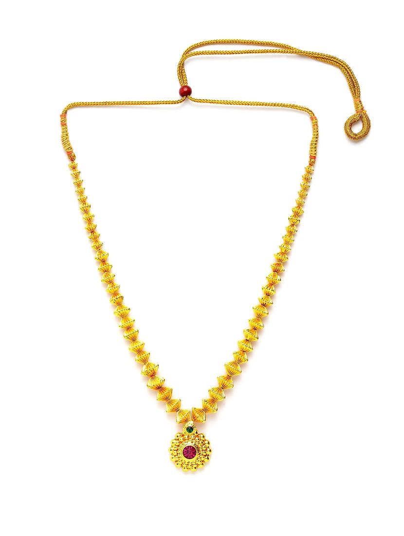 gold plated short necklace - 17537822 - Zoom Image - 2