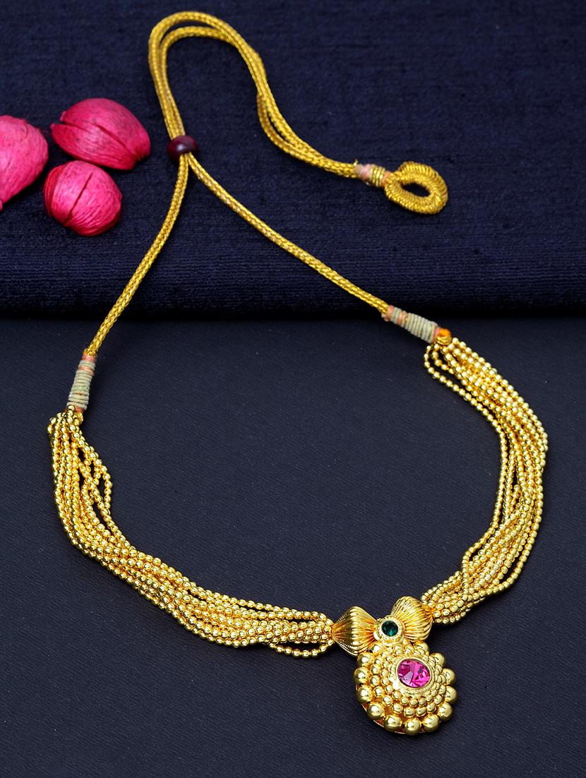 gold plated short necklace - 17537823 - Zoom Image - 1