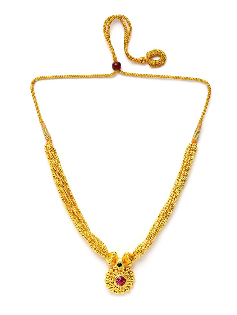 gold plated short necklace - 17537823 - Zoom Image - 2