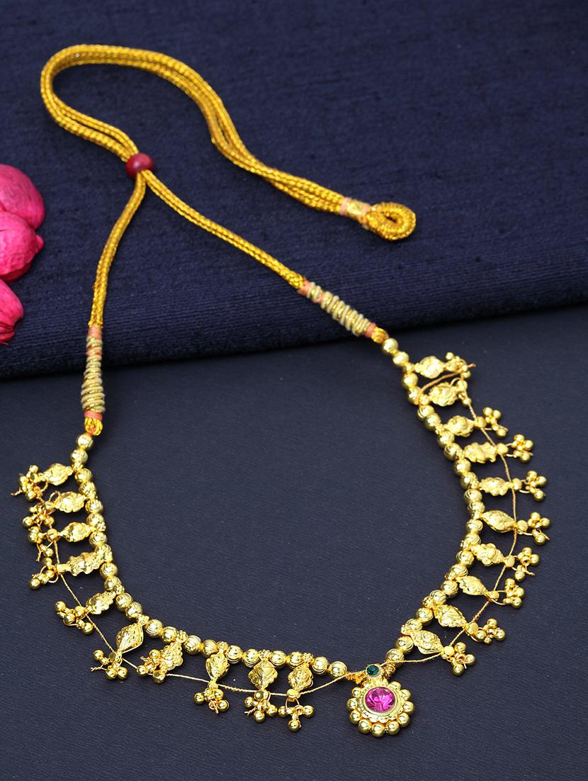 gold plated short necklace - 17537825 - Zoom Image - 1