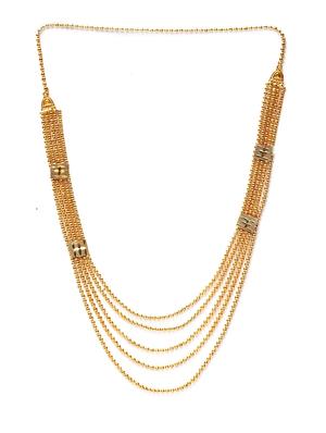 gold metal long necklace - 17537829 - Standard Image - 2