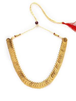 gold metal short necklace - 17537832 - Standard Image - 2