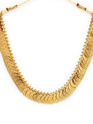 gold metal short necklace - 17537832 - Standard Image - 3