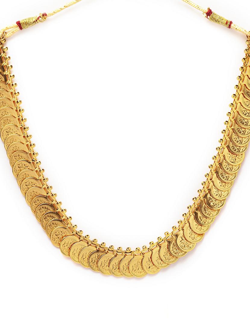 gold metal short necklace - 17537832 - Zoom Image - 3