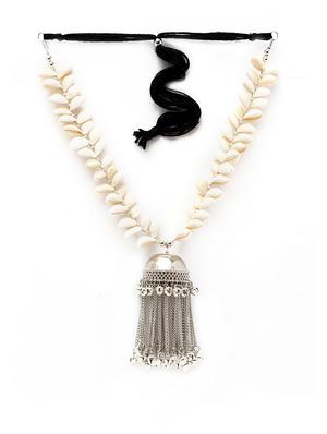 silver brass short necklace - 17537836 - Standard Image - 2