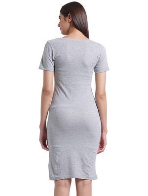 round neck bodycon dress - 17537872 - Standard Image - 3