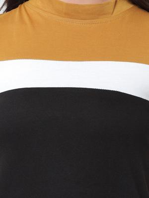 mock neck color block t-shirt dress - 17537873 - Standard Image - 5