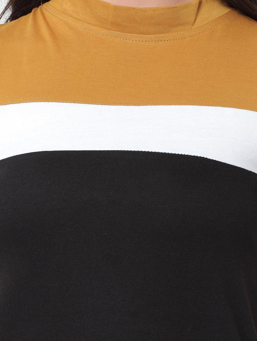 mock neck color block t-shirt dress - 17537873 - Zoom Image - 5