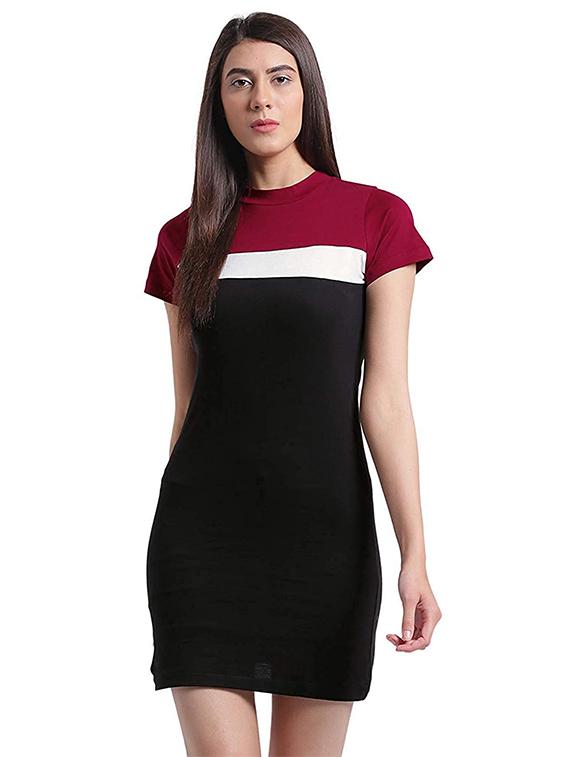 color block bodycon dress - 17537874 - Zoom Image - 1