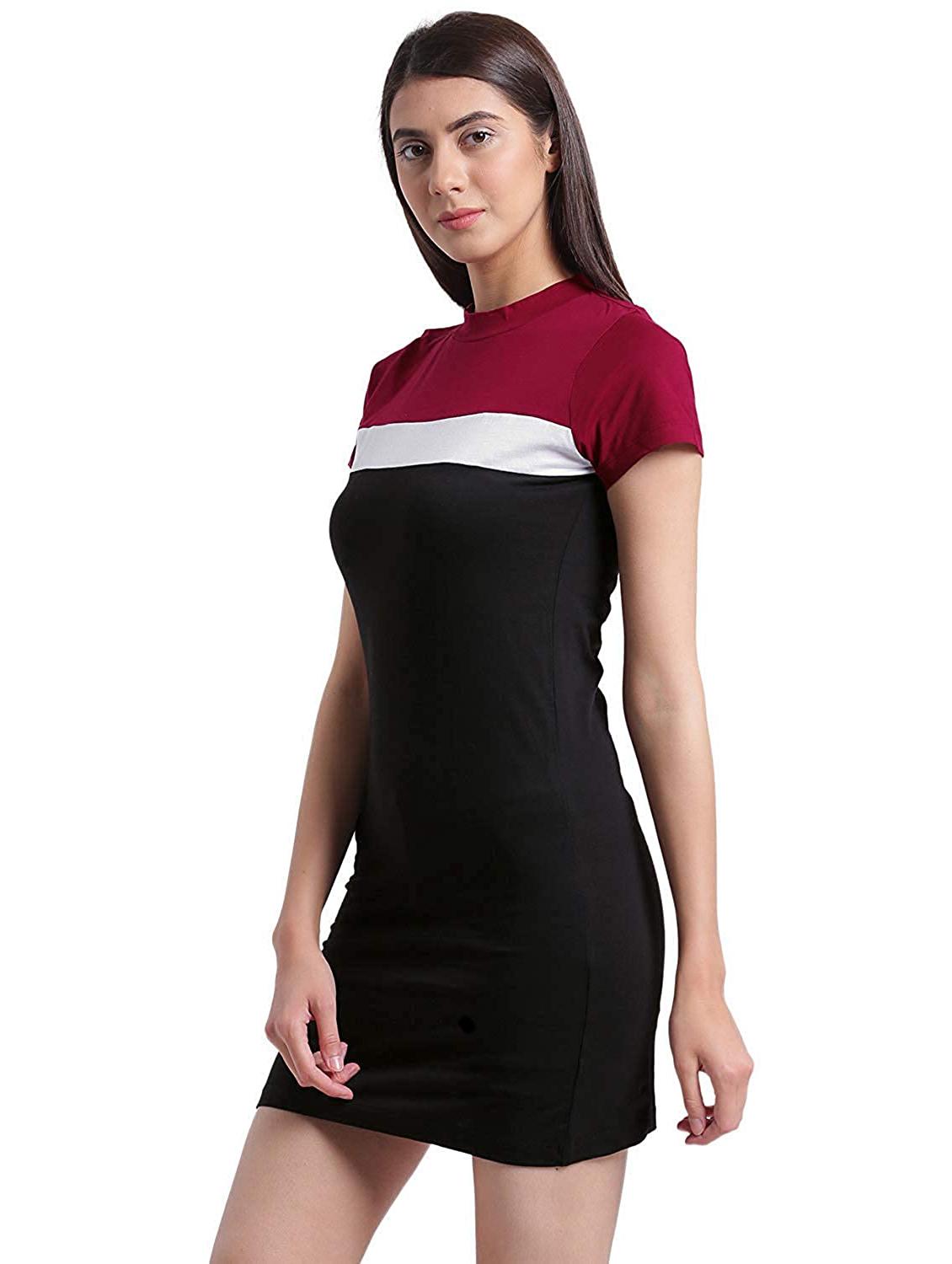 color block bodycon dress - 17537874 - Zoom Image - 2