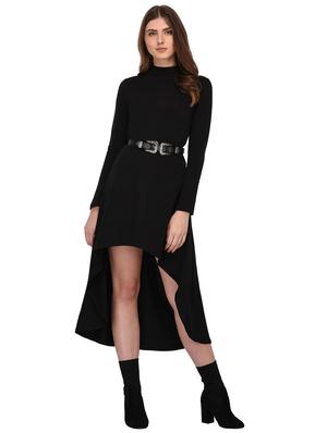 mock neck high low dress - 17537875 - Standard Image - 2