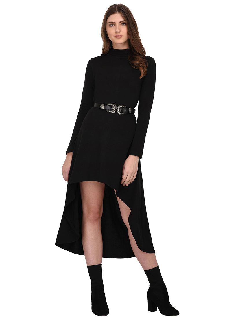 mock neck high low dress - 17537875 - Zoom Image - 2