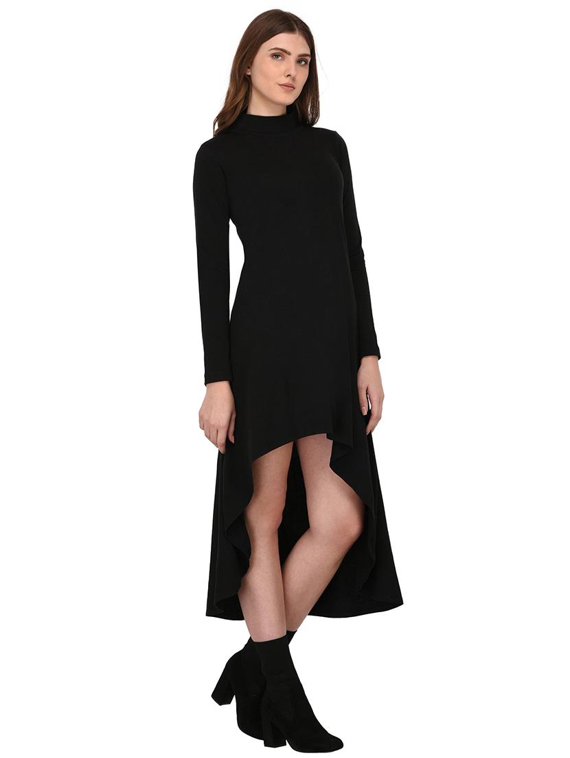mock neck high low dress - 17537875 - Zoom Image - 3