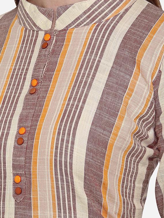 striped kurta pant set - 17538201 - Zoom Image - 4