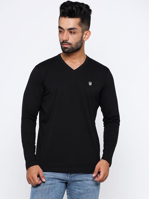black solid t-shirt - 17538301 - Standard Image - 1