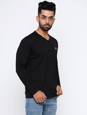 black solid t-shirt - 17538301 - Standard Image - 2