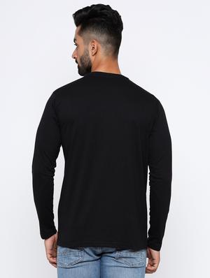 black solid t-shirt - 17538301 - Standard Image - 3