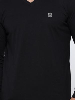black solid t-shirt - 17538301 - Standard Image - 4