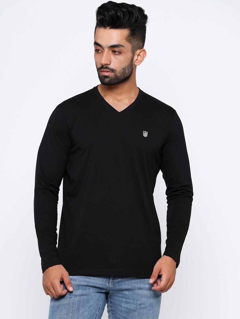 black solid t-shirt - 17538301 - Zoom Image - 1