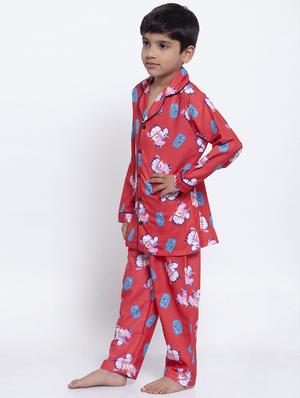 red pyjama set nightwear - 17538447 - Standard Image - 2