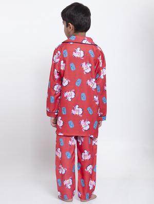 red pyjama set nightwear - 17538447 - Standard Image - 3
