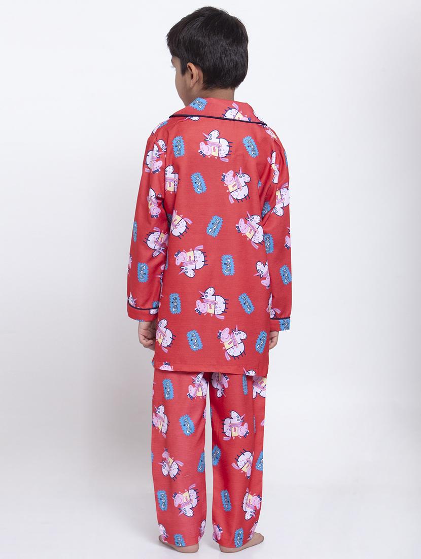red pyjama set nightwear - 17538447 - Zoom Image - 3