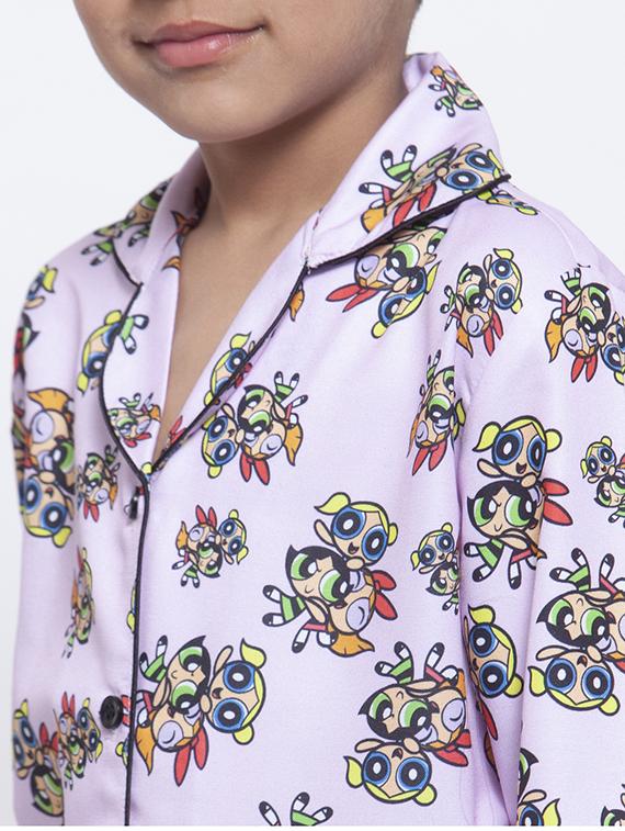 purple pyjama set nightwear - 17538450 - Zoom Image - 4