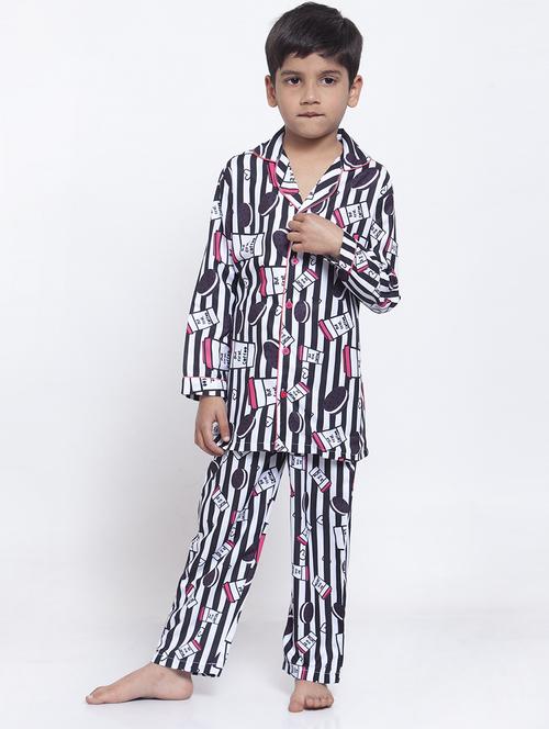 black pyjama set nightwear - 17538454 - Standard Image - 1