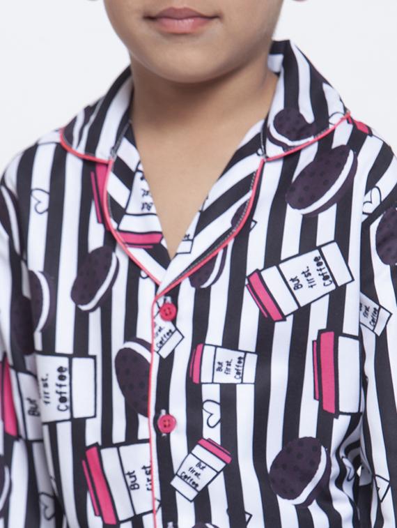 black pyjama set nightwear - 17538454 - Zoom Image - 4