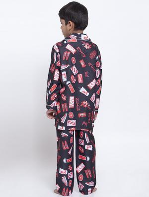 black pyjama set nightwear - 17538456 - Standard Image - 3