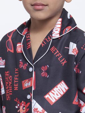 black pyjama set nightwear - 17538456 - Standard Image - 4