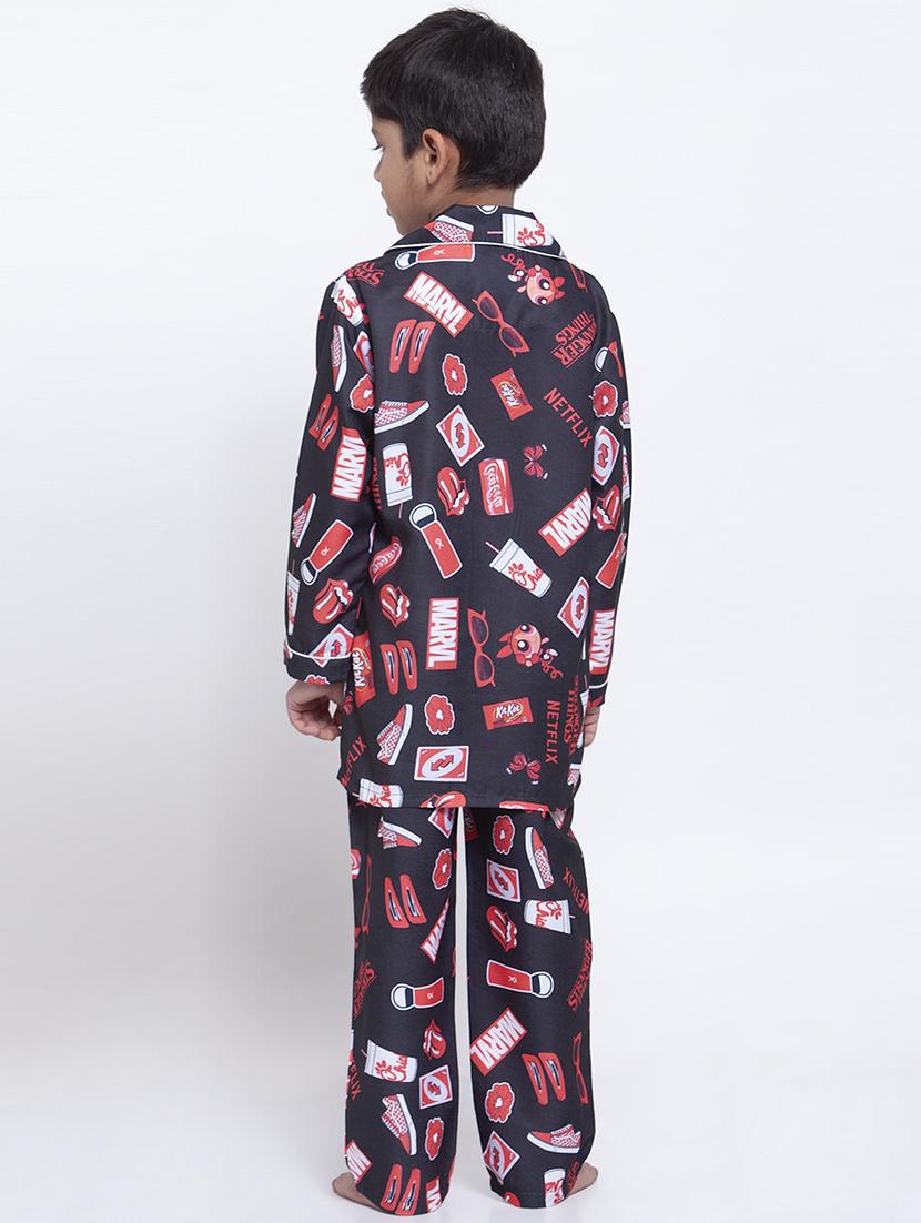 black pyjama set nightwear - 17538456 - Zoom Image - 3