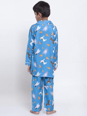blue pyjama set nightwear - 17538457 - Standard Image - 3