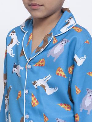 blue pyjama set nightwear - 17538457 - Standard Image - 4