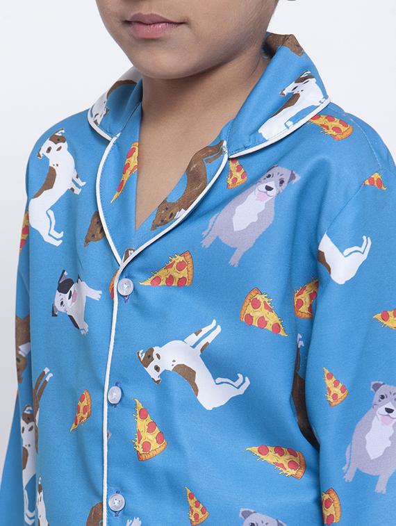 blue pyjama set nightwear - 17538457 - Zoom Image - 4