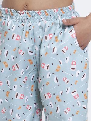 blue pyjama set nightwear - 17538458 - Standard Image - 6