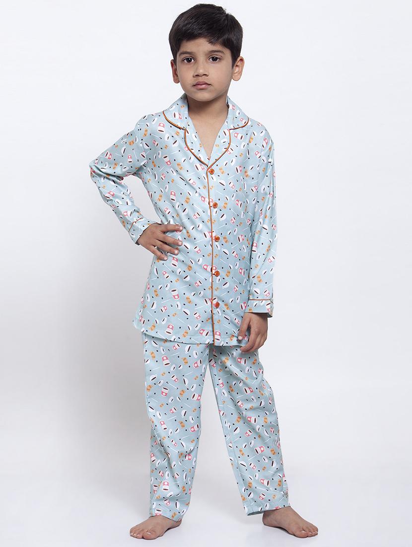 blue pyjama set nightwear - 17538458 - Zoom Image - 1