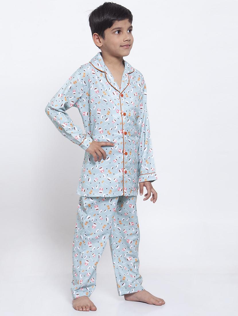 blue pyjama set nightwear - 17538458 - Zoom Image - 2