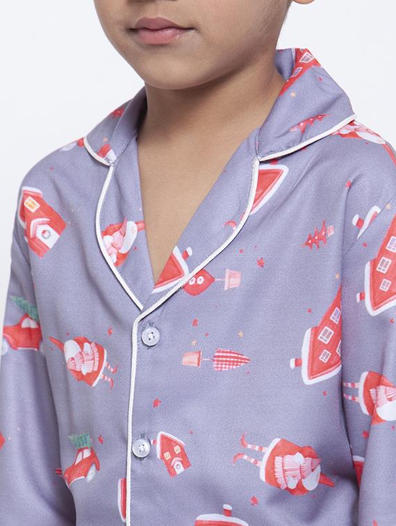 purple pyjama set nightwear - 17538460 - Zoom Image - 4