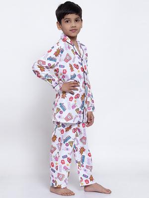 white pyjama set nightwear - 17538461 - Standard Image - 2