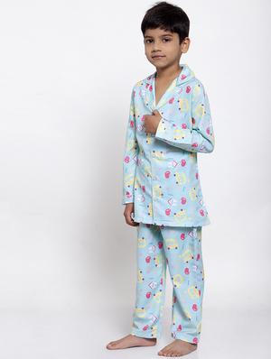 blue pyjama set nightwear - 17538463 - Standard Image - 2